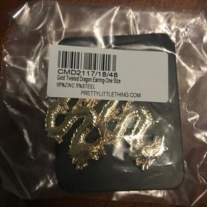 PLT GOLD DRAGON EARRING 🐉